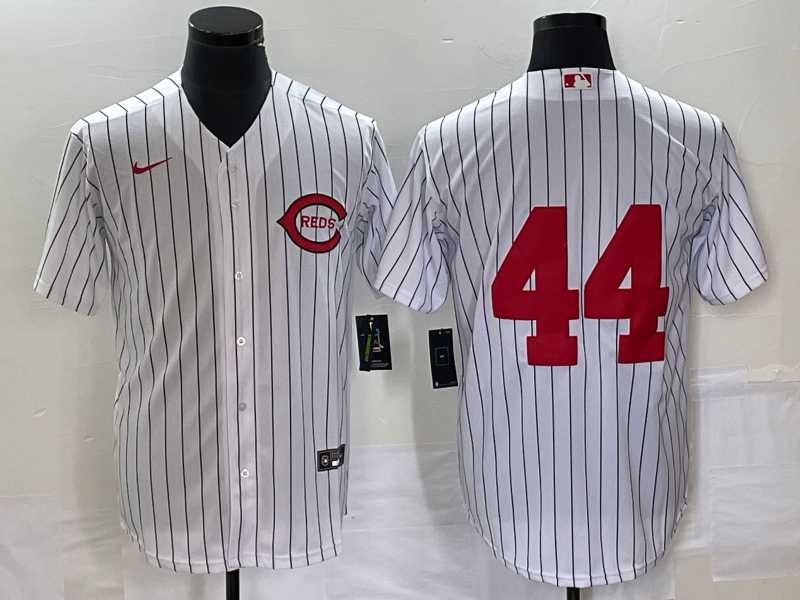 Men%27s Cincinnati Reds #44 Elly De La Cruz White Field of Dreams Cool Base Stitched Baseball Jersey